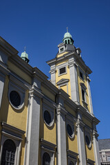 St. Andreas Church (St. Andreas-Kirche) was constructed between 1622 and 1629 in the South German baroque style. It was originally a Jesuit church. DUSSELDORF, GERMANY.