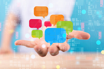 speaking bubble communication conference Digital Network