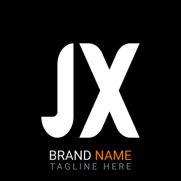 jx Letter Logo design. black background.