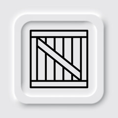 Cargo, box simple icon vector. Flat design. Neumorphism design.ai