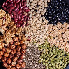 Natural food, spices, fruits, seeds and more