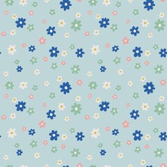 Cute pattern with florals.Perfect design for posters, cards, textile, web pages.