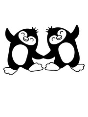 Pinguine Paar tanzt süß 