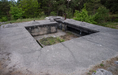 Kalvoysund, Norway - May 27, 2022: Kalvoysund fortress was a German coastal battery composed of...