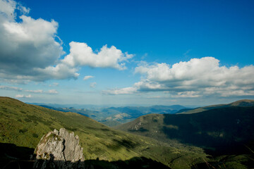 Fascinating view of the top of Mount Spitz of the Carpathian Mountains, Ukraine