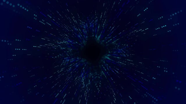 Abstract digital background. Data flow information. Concept of digital communication. Big data visualization. 3D rendering. 4k animation.