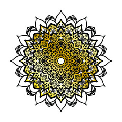 Vector round abstract circle. Luxury Mandala style.