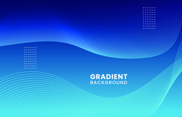 Abstract blue gradient wavy stripe line pattern design template. Dynamic design for cover background. illustration vector