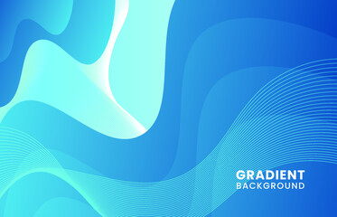 Abstract blue gradient wavy stripe line pattern design template. Dynamic design for cover background. illustration vector