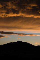 sunset in the mountains