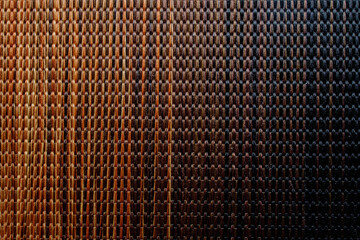 Brown and black fabric gradient background. Cloth fabric