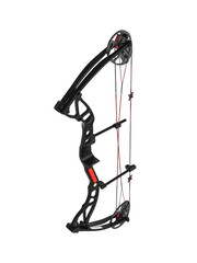 Modern, compound hunting bow. An ancient weapon with a modern twist. Isolate on a white back.