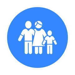 Child, woman, people, human family icon. Blue color design.