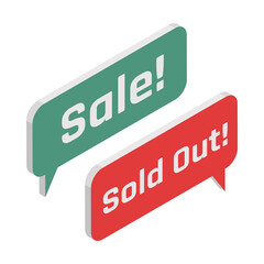 Sale Chat Bubbles Composition