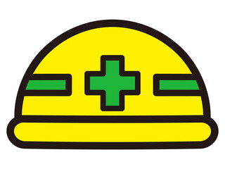 Obraz premium シンプルなヘルメットのイラスト＿ベクター