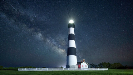 Bodie Lighthouse with meter shower