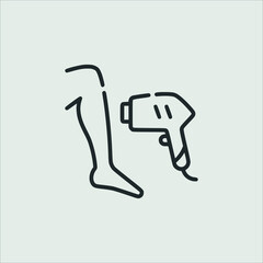 laser icon vector icon.Editable stroke.linear style sign for use web design and mobile apps,logo.Symbol illustration.Pixel vector graphics - Vector