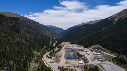 Mine site in the mountains of Colorado