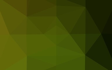 Fototapeta na wymiar Dark Green, Yellow vector shining triangular pattern.