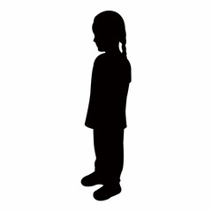 a girl body silhouette vector