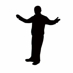 a man body silhouette vector