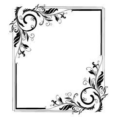 abstract floral frame