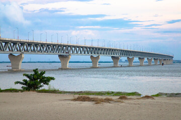 Fototapeta premium Padma Multipurpose Bridge at Padma river in Bangladesh