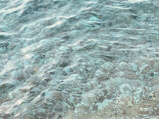 Blue sea water texture background. Surface of the sea.