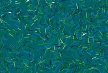 Dark blue, green vector backdrop with long lines.