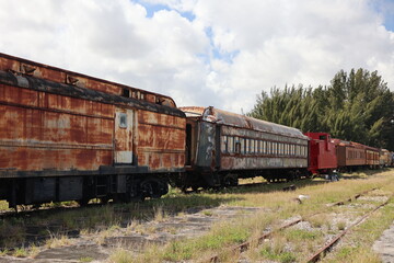Fototapeta na wymiar abandoned train