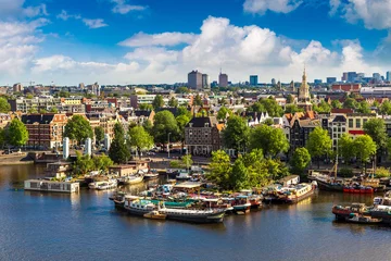 Fotobehang Panoramisch uitzicht over Amsterdam © Sergii Figurnyi