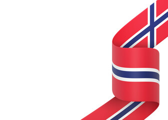 Norway flag design national independence day banner isolated in white