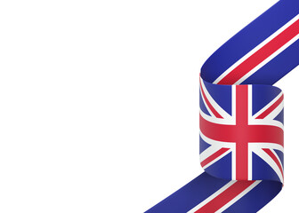 United Kingdom flag design national independence day banner isolated in white
