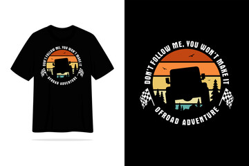 Offroad adventure car tshirt design illustration © Fitrah