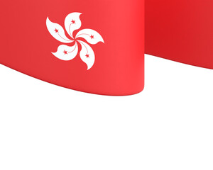 Hong Kong flag design national independence day banner isolated in white