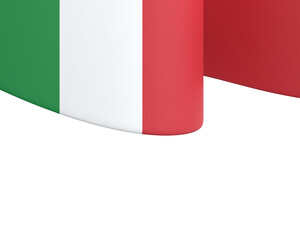 Italy flag design national independence day banner isolated in white