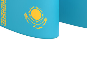 Kazakhstan flag design national independence day banner isolated in white