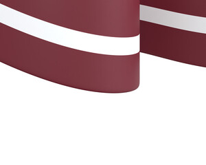 Latvia flag design national independence day banner isolated in white