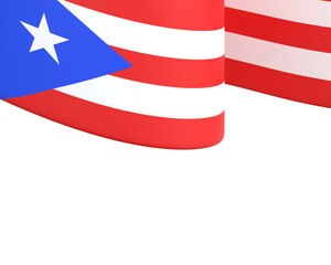 Puerto Rico flag design national independence day banner isolated in white