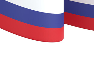 Russia flag design national independence day banner isolated in white