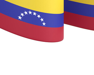 Venezuela flag design national independence day banner isolated in white