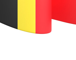 Belgium flag design national independence day banner isolated in white