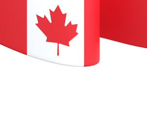 Canada flag design national independence day banner isolated in white
