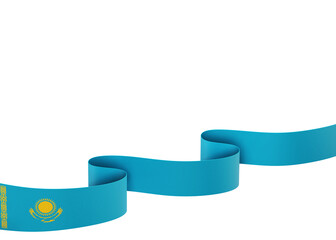 Kazakhstan flag design national independence day banner isolated in white