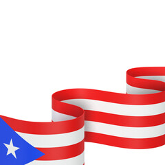 Fototapeta na wymiar Puerto Rico flag design national independence day banner isolated in white