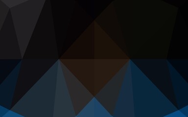 Fototapeta premium Dark BLUE vector hexagon mosaic texture.