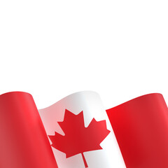 Canada flag design national independence day banner isolated in white