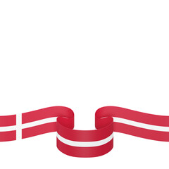 Fototapeta na wymiar Denmark flag design national independence day banner isolated in white