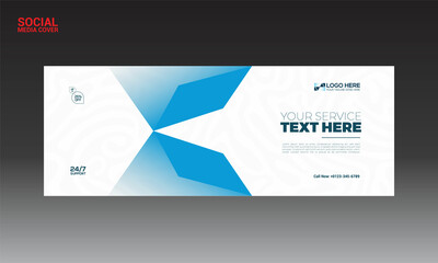 Obraz premium social media cover for banner
