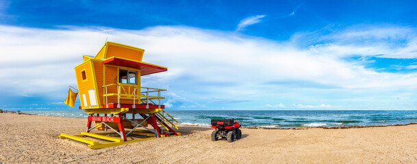 Lifeguard tower in Miami Beach